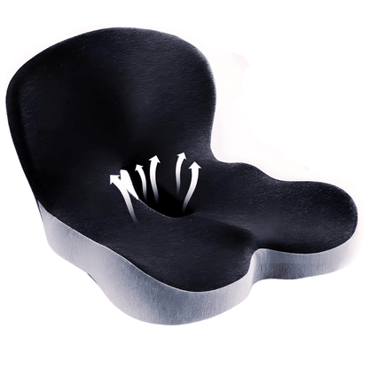 ErgoNest | High-Density Memory Foam Lumbar Support Cushion for Chair & Car