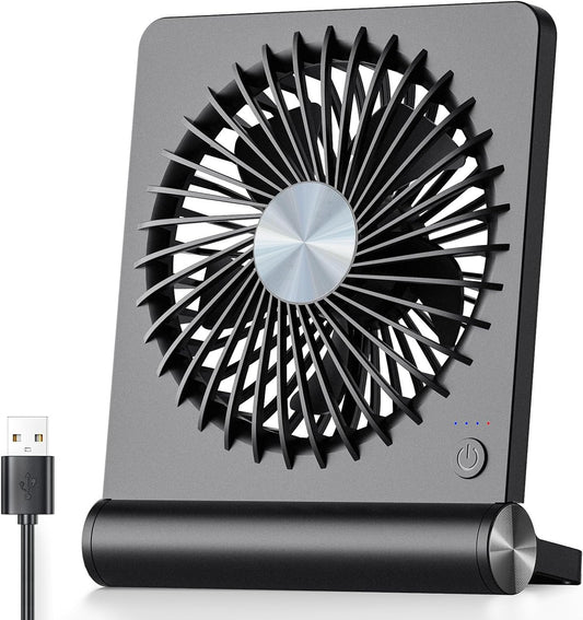 BreezeMini | Ultra-Quiet Compact USB Desk Fan with 3-Speed Airflow