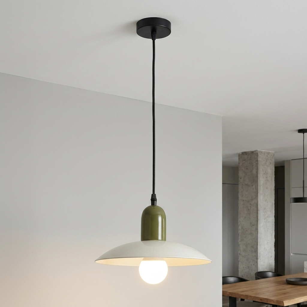 Scandinavian Pendant Light Macaron Metal over Table MacaronGlow