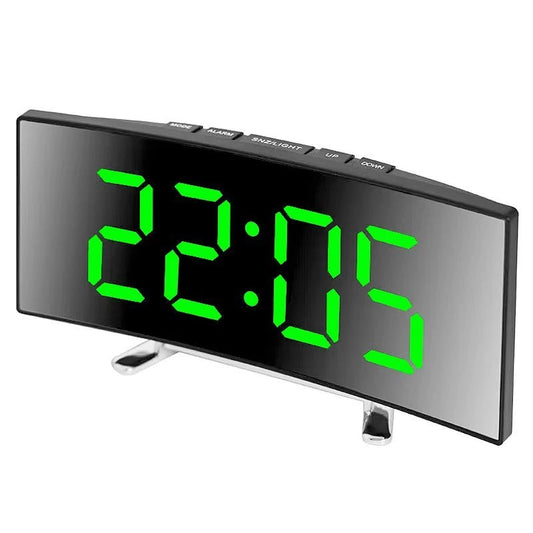 SilentLite | Modern Slim LED Digital Alarm Clock with Mirrored Display