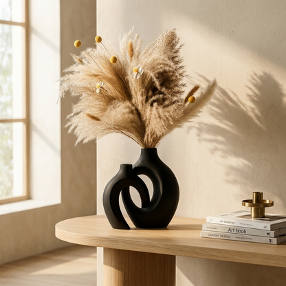 Modern Minimalist Vase Set | Decorative Ceramic Vases for Elegant Home Decor with Easy Maintenance