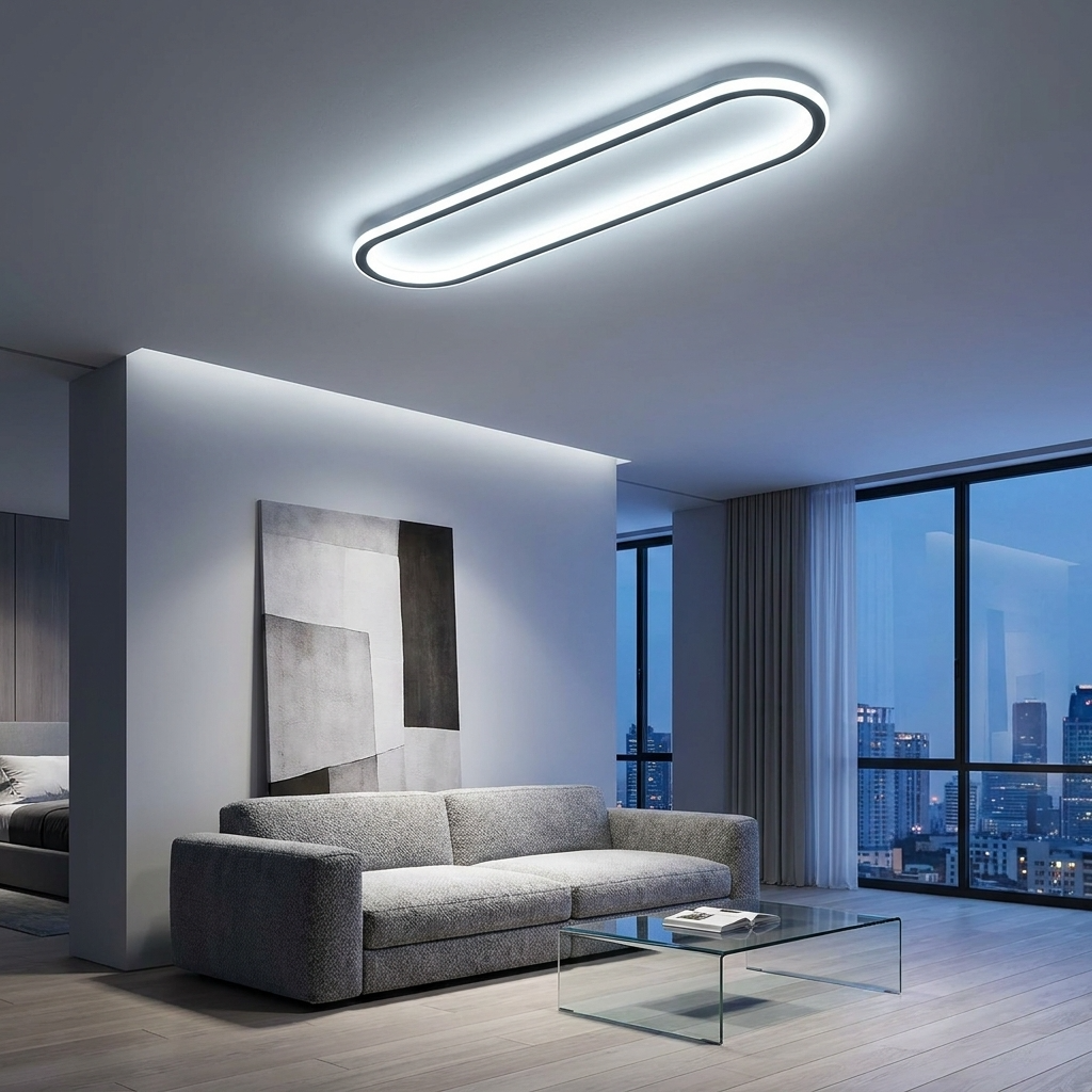 LumosAura | Sleek Modern Oblong LED Ceiling Light Fixture