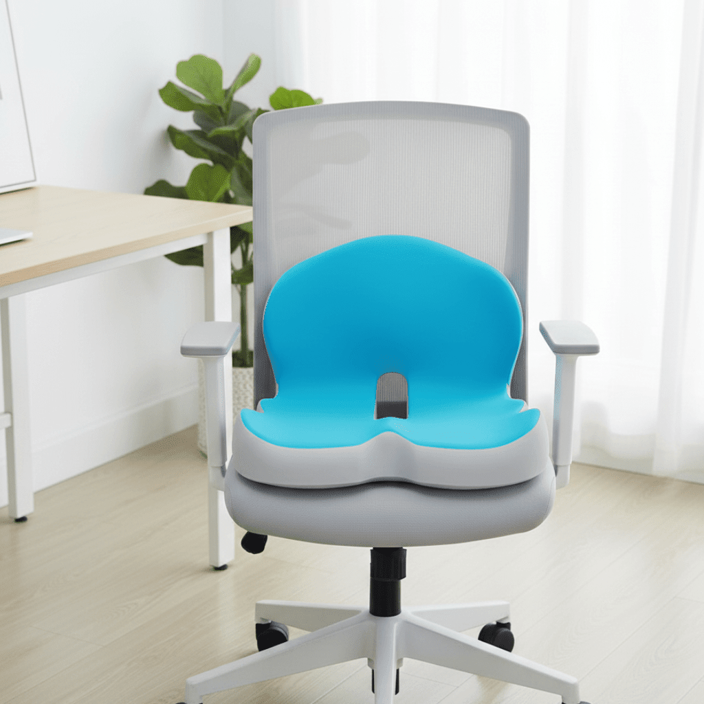 ErgoNest | High-Density Memory Foam Lumbar Support Cushion for Chair & Car