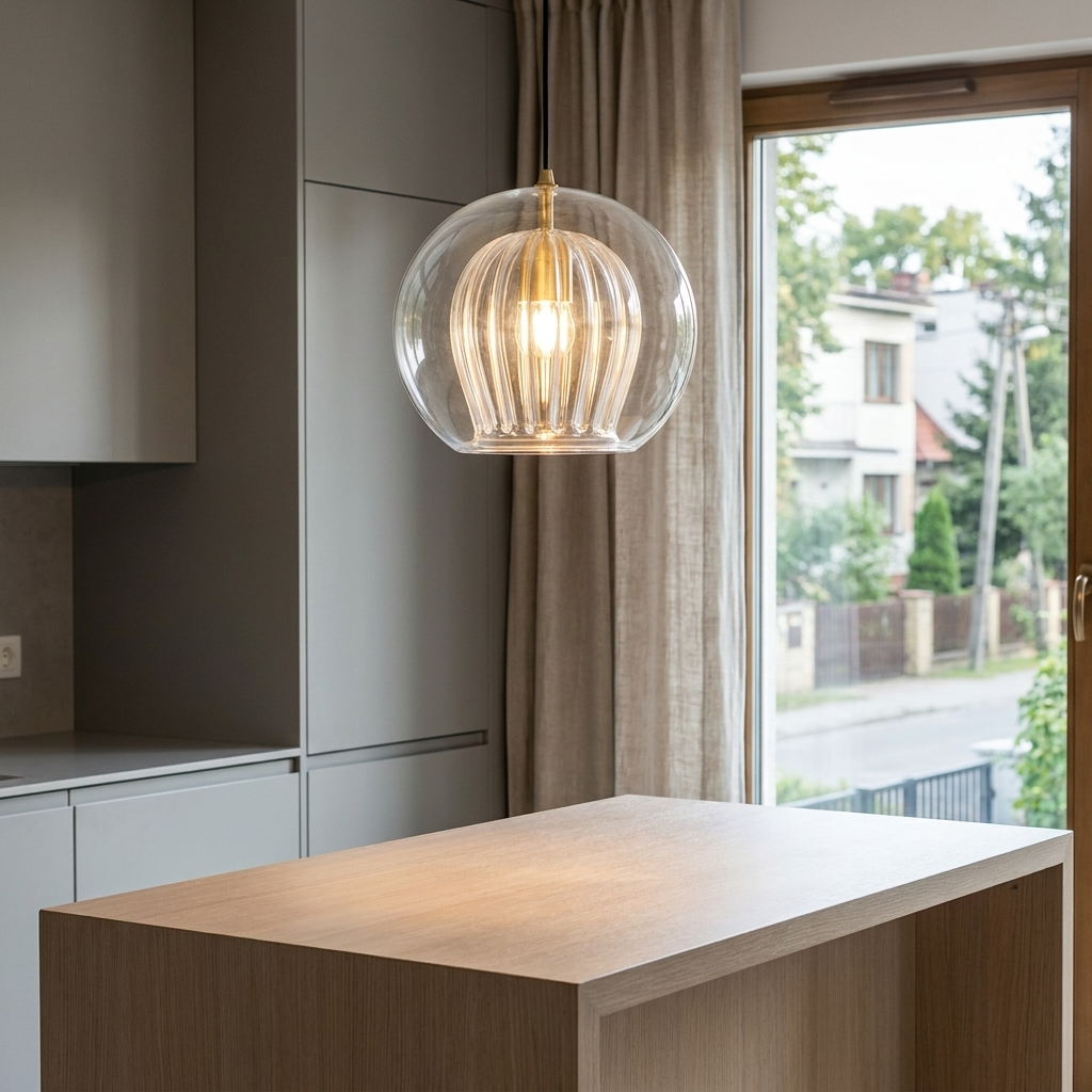 ElaraGlow | Stylish Elegant Glass Globe Pendant Light Fixture 3
