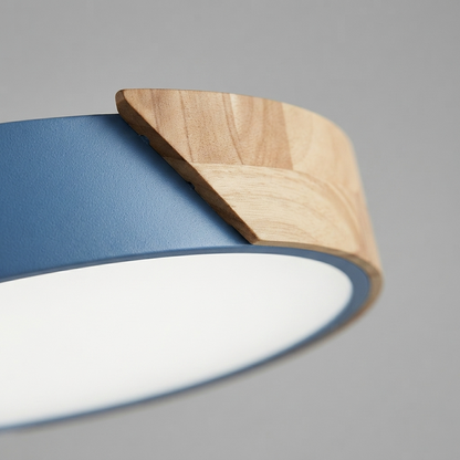 NordicaBeam | Elegancka naturalna drewniana skandynawska lampa sufitowa LED