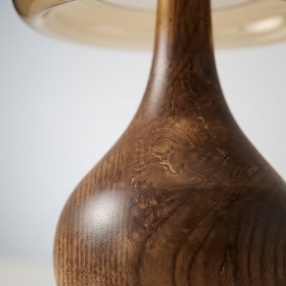 AuraMico | Modern Minimalist Dimmable LED Table Lamp with Wooden Base