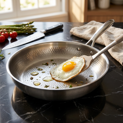 Titanium Cookware | Premium Frying Pan with Indestructible Design | Universal Compatibility for All Heat Sources