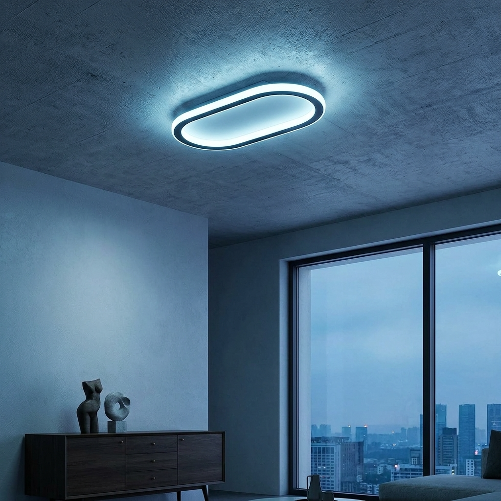 LumosAura | Sleek Modern Oblong LED Ceiling Light Fixture