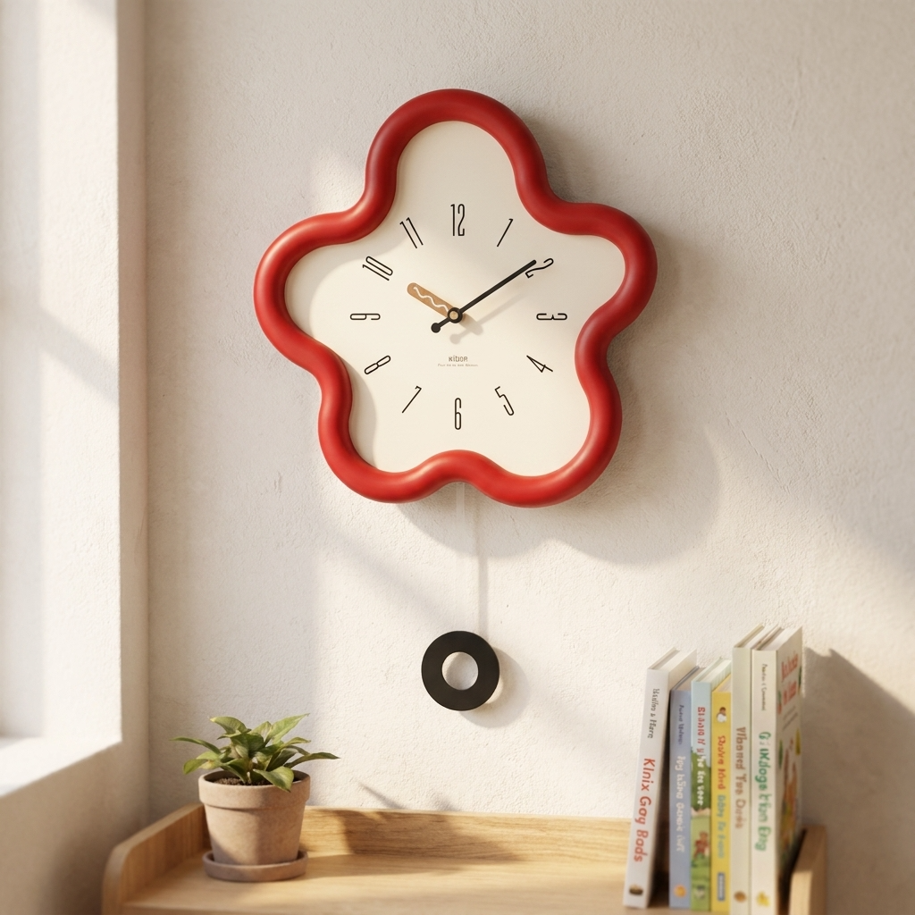 Floral Elegance | 3D Flower Pendulum Wall Clock with Silent Movement | Eco-Friendly Design for Tranquil Spaces