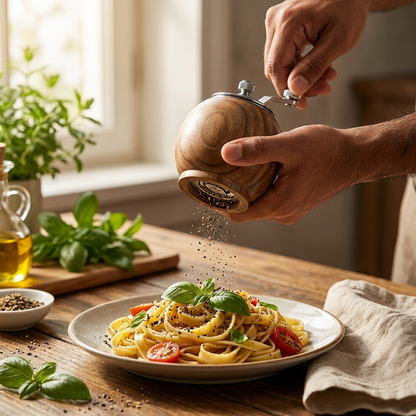 Lattea Nordic Salt and Pepper Mill Grinder Set with Eco-Friendly Wood | Elegant Design for Effortless Seasoning 2