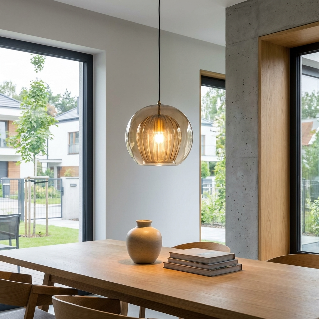 ElaraGlow | Stylish Elegant Glass Globe Pendant Light Fixture 5