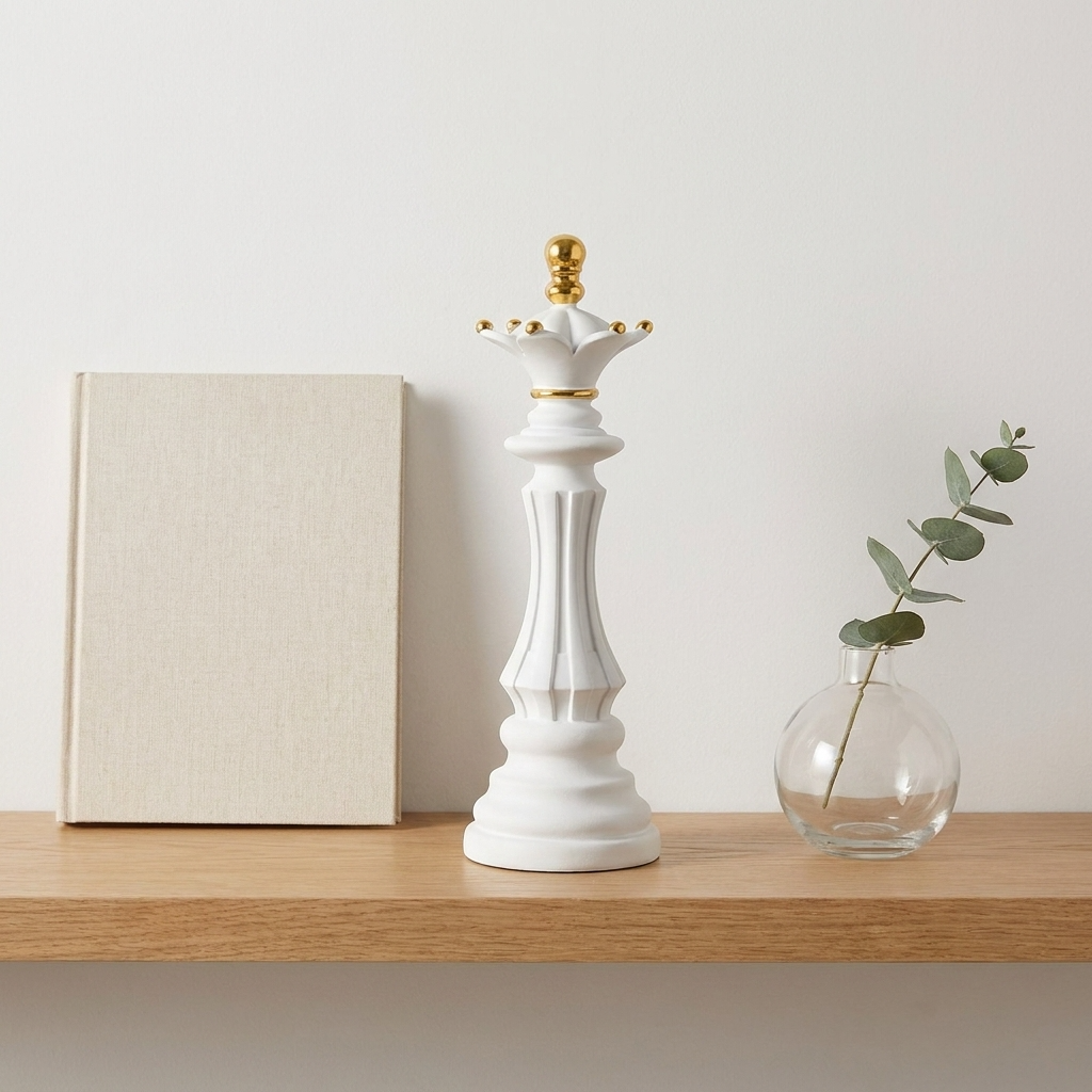 Artisan Chess Piece Sculpture | Elegant Resin Decor for Unique Home Styling