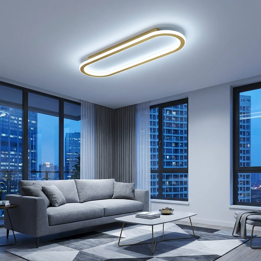 LumosAura | Sleek Modern Oblong LED Ceiling Light Fixture