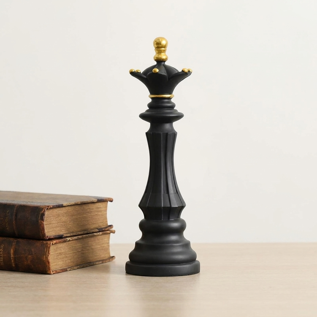 Artisan Chess Piece Sculpture | Elegant Resin Decor for Unique Home Styling