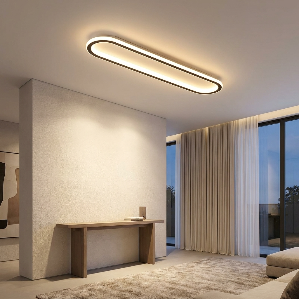 LumosAura | Sleek Modern Oblong LED Ceiling Light Fixture