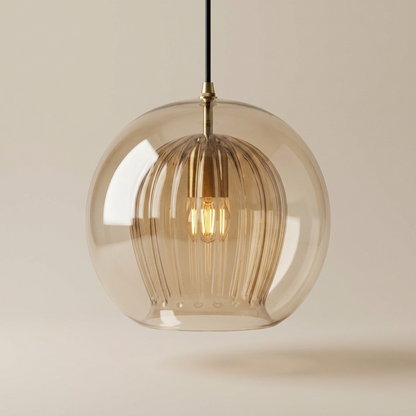 ElaraGlow | Stylish Elegant Glass Globe Pendant Light Fixture 11