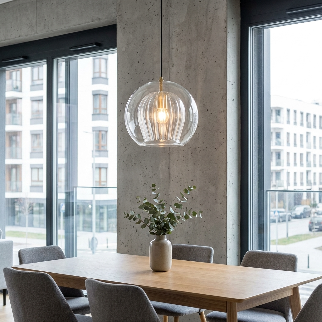 ElaraGlow | Stylish Elegant Glass Globe Pendant Light Fixture 2