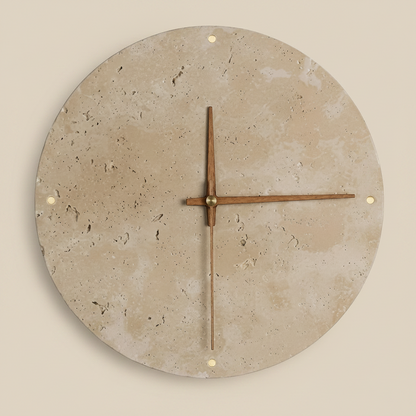 Minimalist LED Wall Clock | Natural Stone Design with Built-in Ambient Lighting | Elegant Timepiece for Home Decor 100