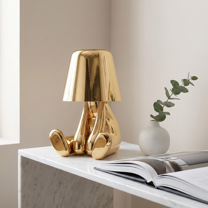 AuroraGlow | Elegant Dimmable Gold Character Figurine Table Lamp 28