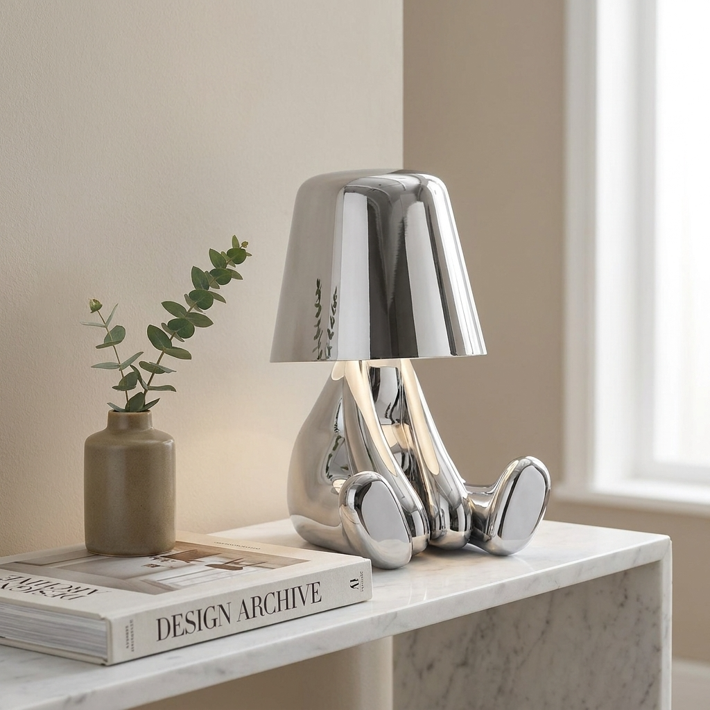 AuroraGlow | Elegant Dimmable Gold Character Figurine Table Lamp 26
