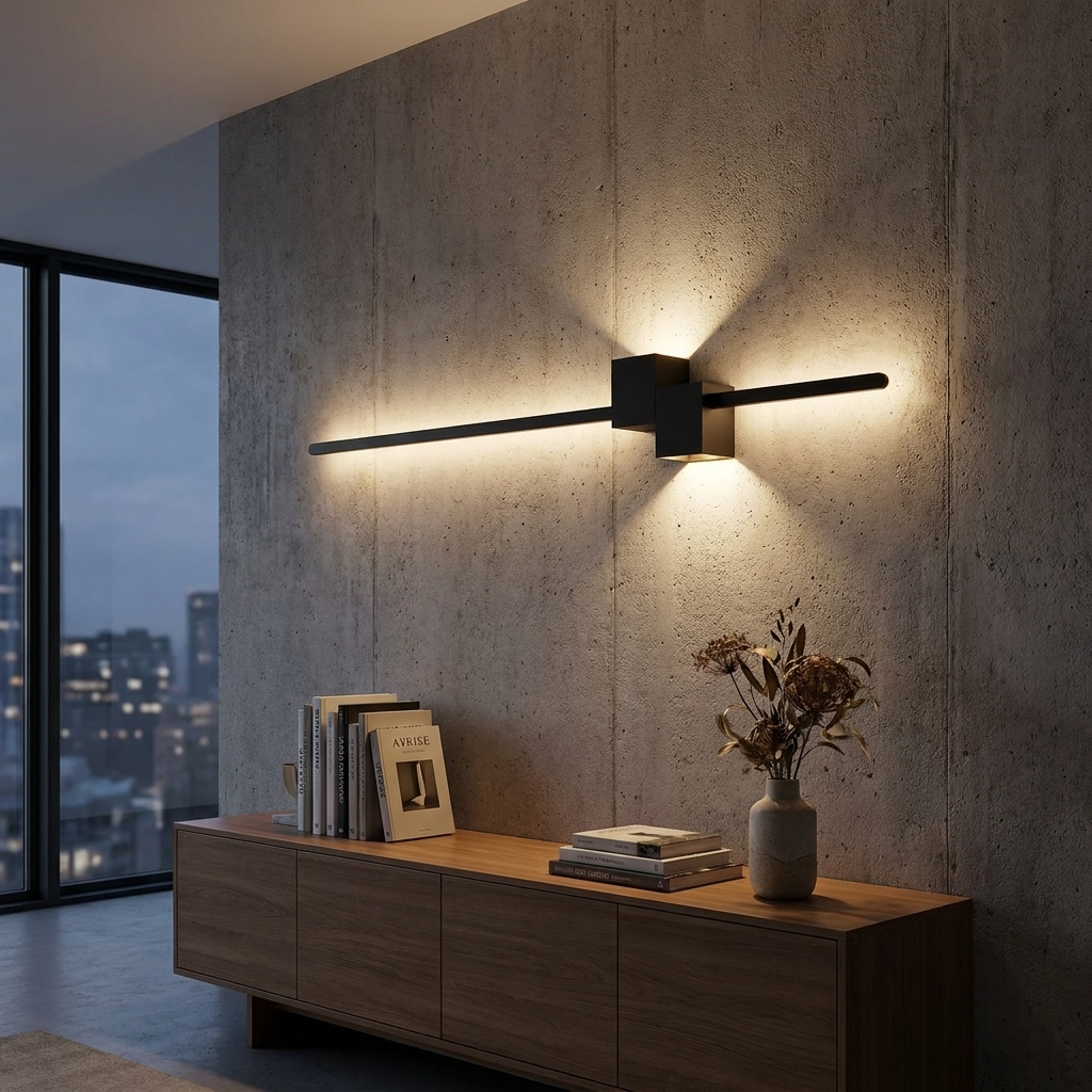 LuxeAura | Elegant Minimalist Oblong LED Wall Lamp for Modern Interiors 1
