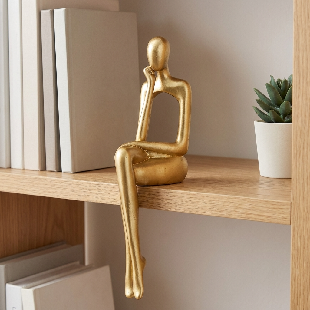 Abstract Bookshelf Figurines | Artistic Resin Sculptures with Unique Design | Modern Home Decor for Elegance and Sophistication 11
