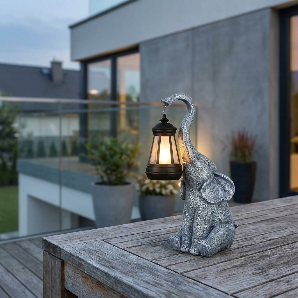 Elephanta | Charming Whimsical Solar LED Garden Lantern Lamp 7