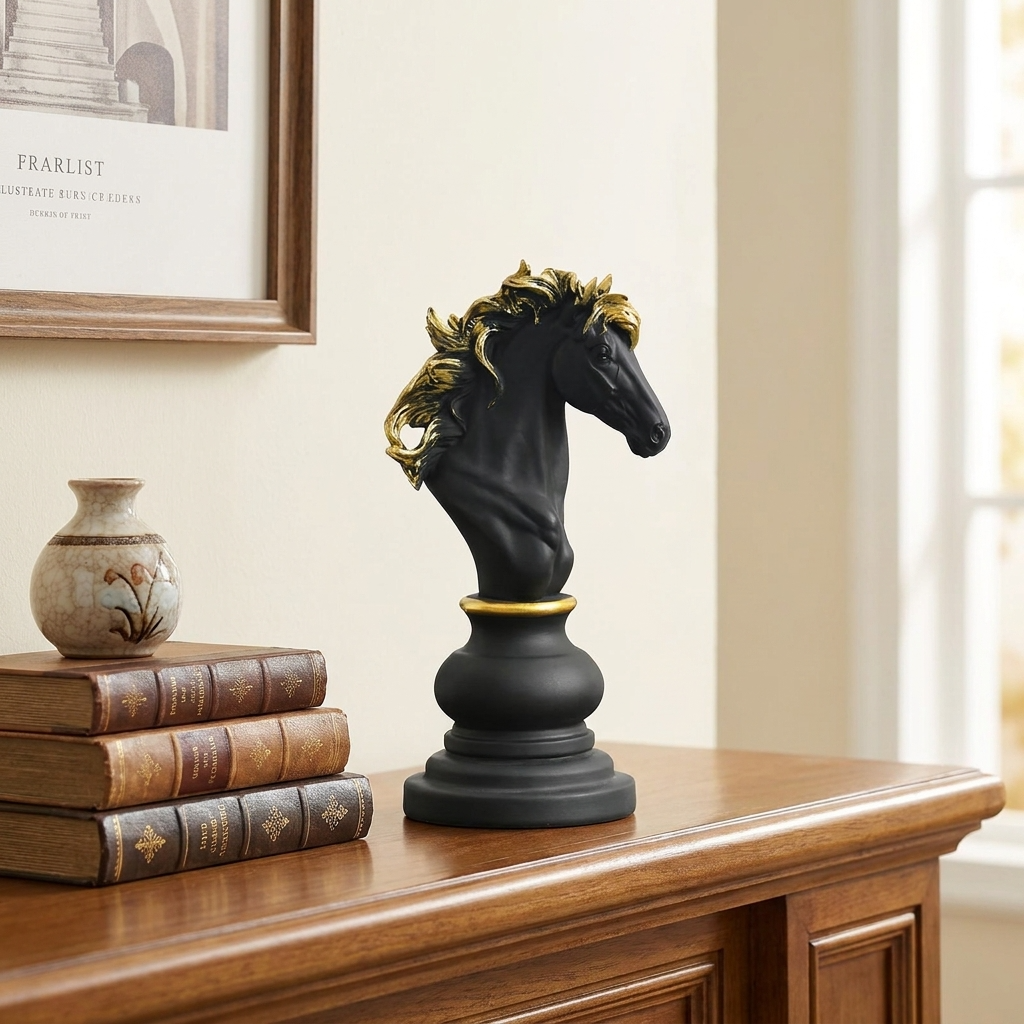 Artisan Chess Piece Sculpture | Elegant Resin Decor for Unique Home Styling
