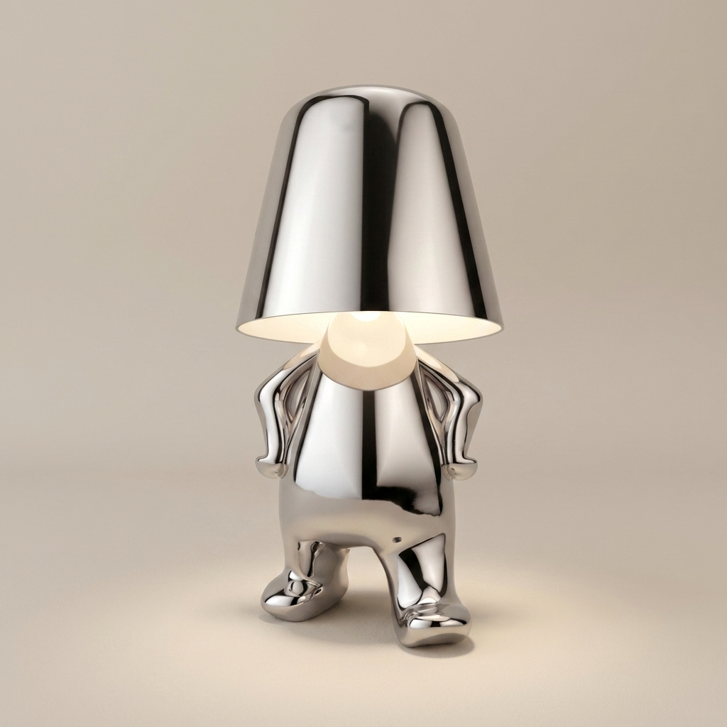 AuroraGlow | Elegant Dimmable Gold Character Figurine Table Lamp 2