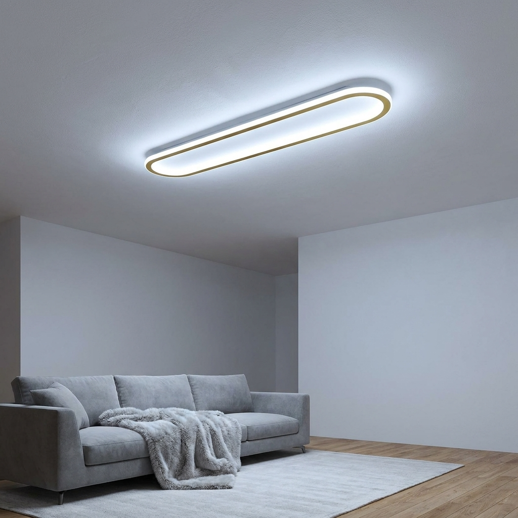 LumosAura | Sleek Modern Oblong LED Ceiling Light Fixture
