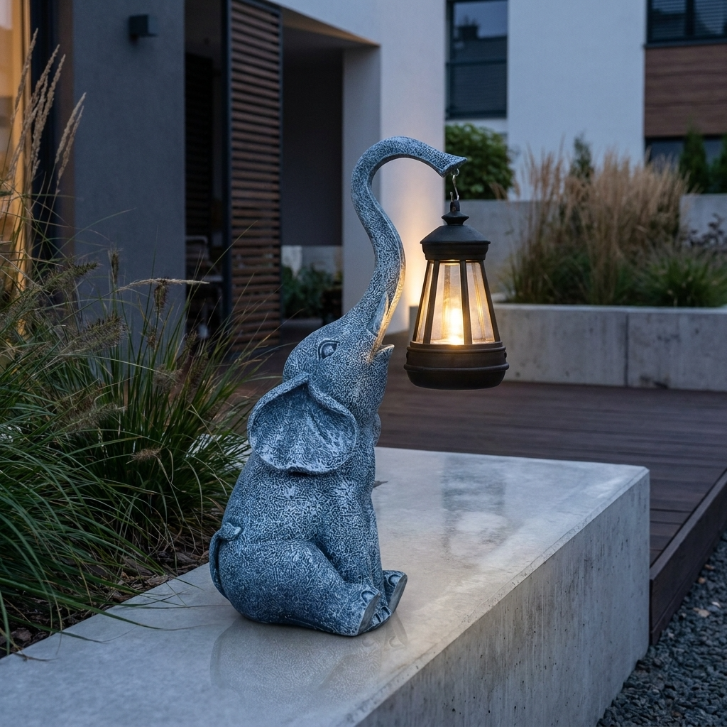 Elephanta | Charming Whimsical Solar LED Garden Lantern Lamp 2