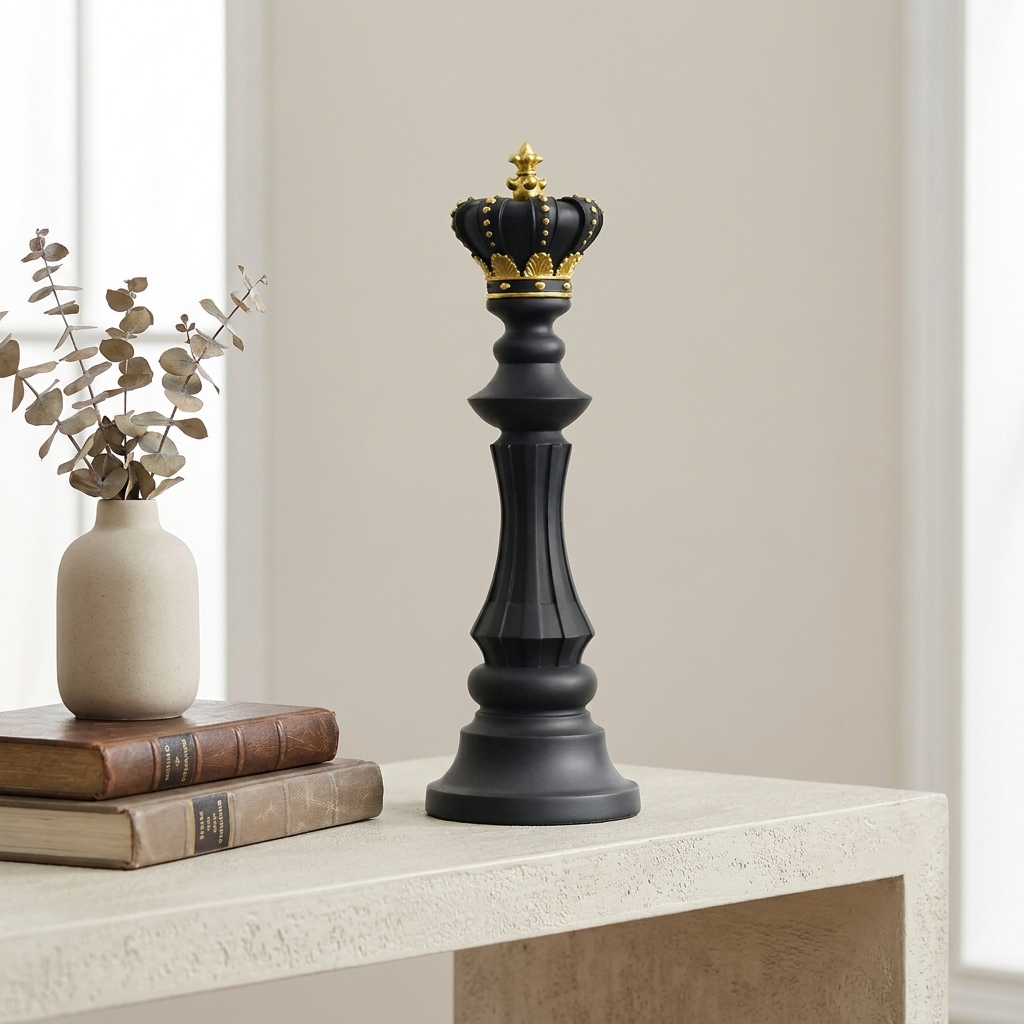 Artisan Chess Piece Sculpture | Elegant Resin Decor for Unique Home Styling