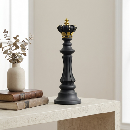 Artisan Chess Piece Sculpture | Elegant Resin Decor for Unique Home Styling