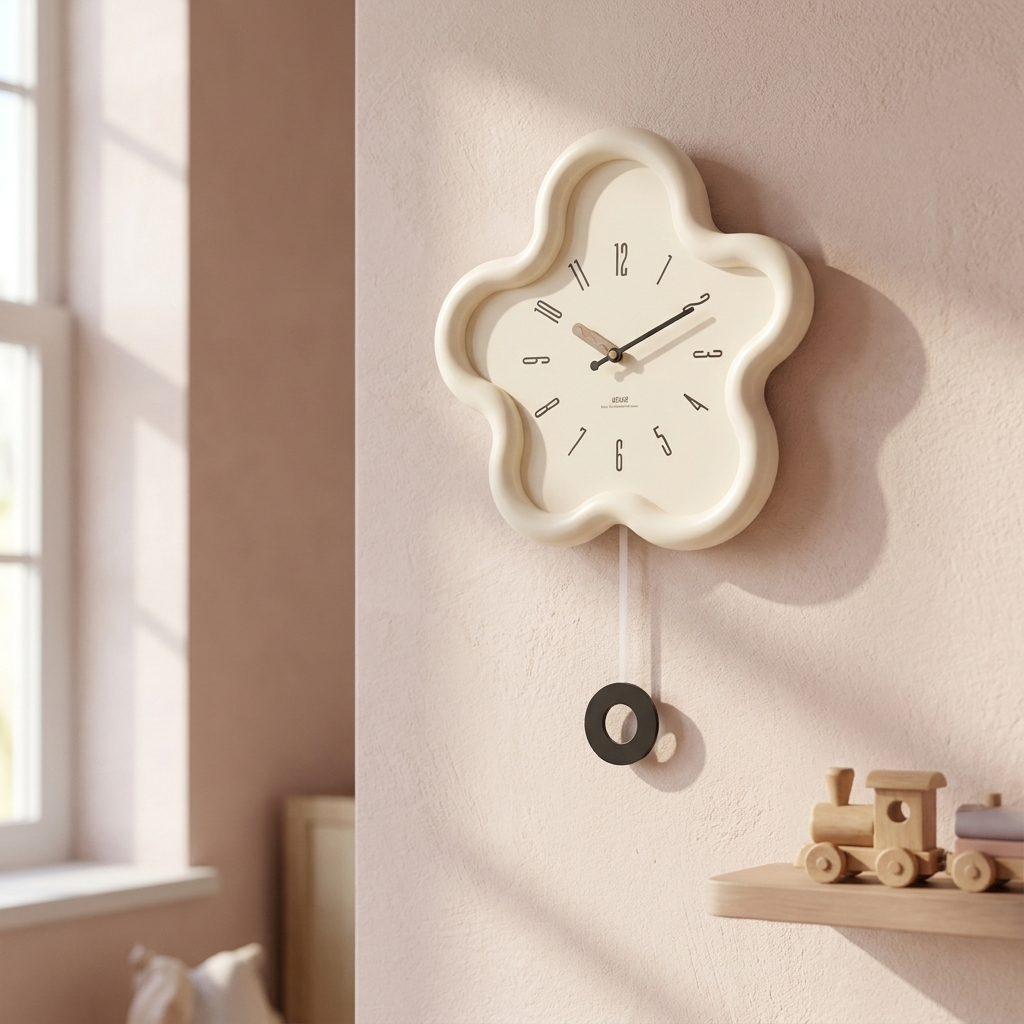 Floral Elegance | 3D Flower Pendulum Wall Clock with Silent Movement | Eco-Friendly Design for Tranquil Spaces