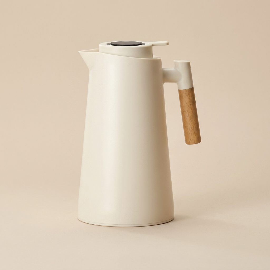 ElaraGlass | Elegant Insulated Thermal Jug with Wooden Handle