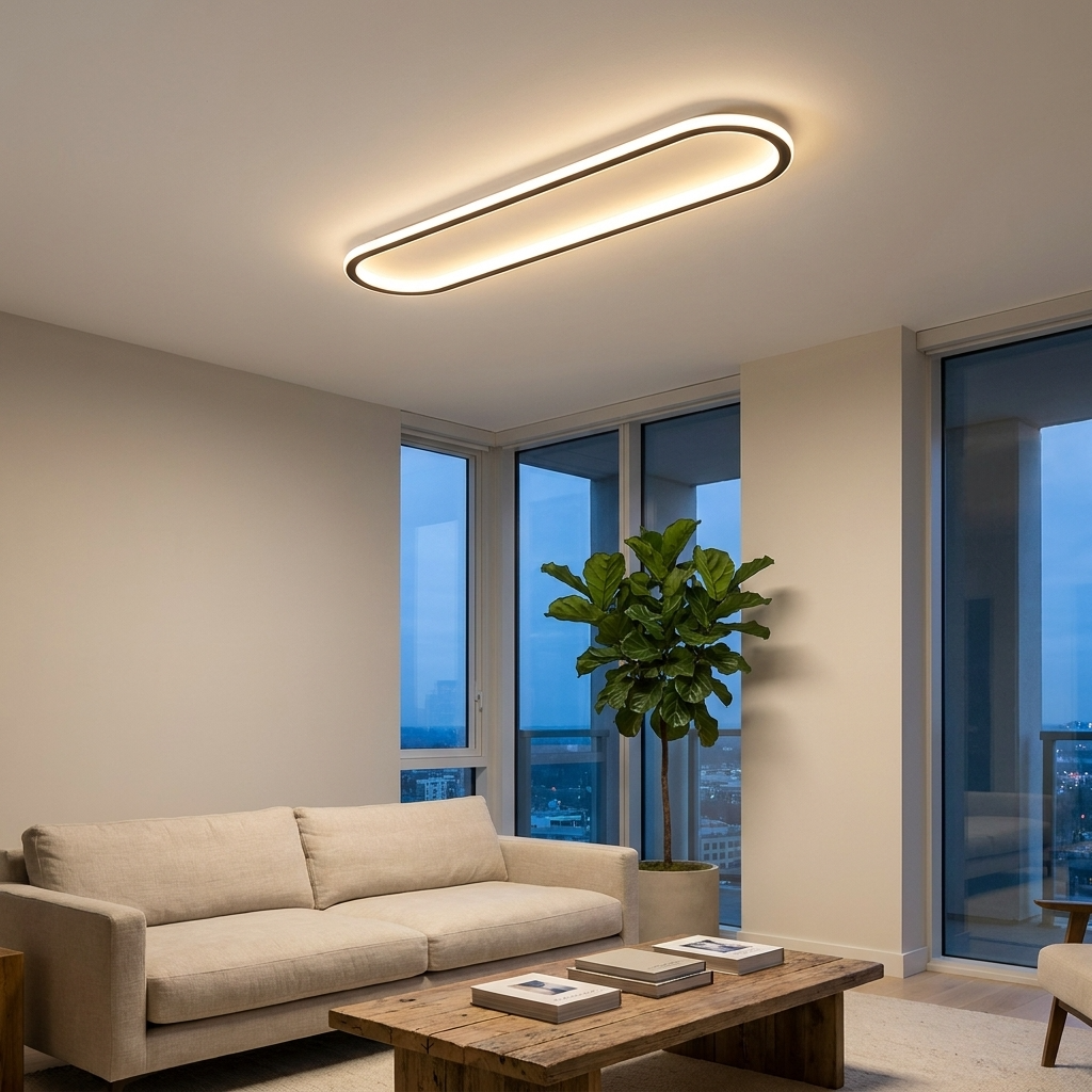 LumosAura | Sleek Modern Oblong LED Ceiling Light Fixture