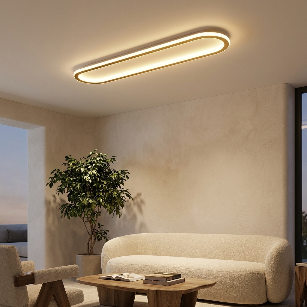 LumosAura | Sleek Modern Oblong LED Ceiling Light Fixture