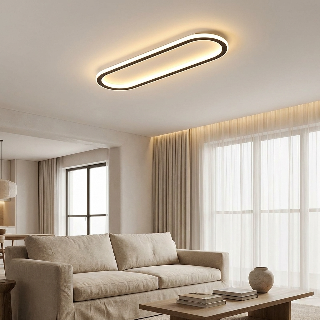 LumosAura | Sleek Modern Oblong LED Ceiling Light Fixture