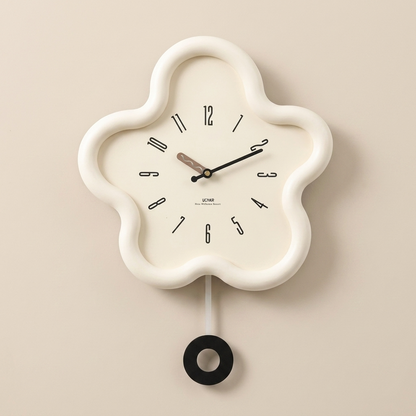 Floral Elegance | 3D Flower Pendulum Wall Clock with Silent Movement | Eco-Friendly Design for Tranquil Spaces