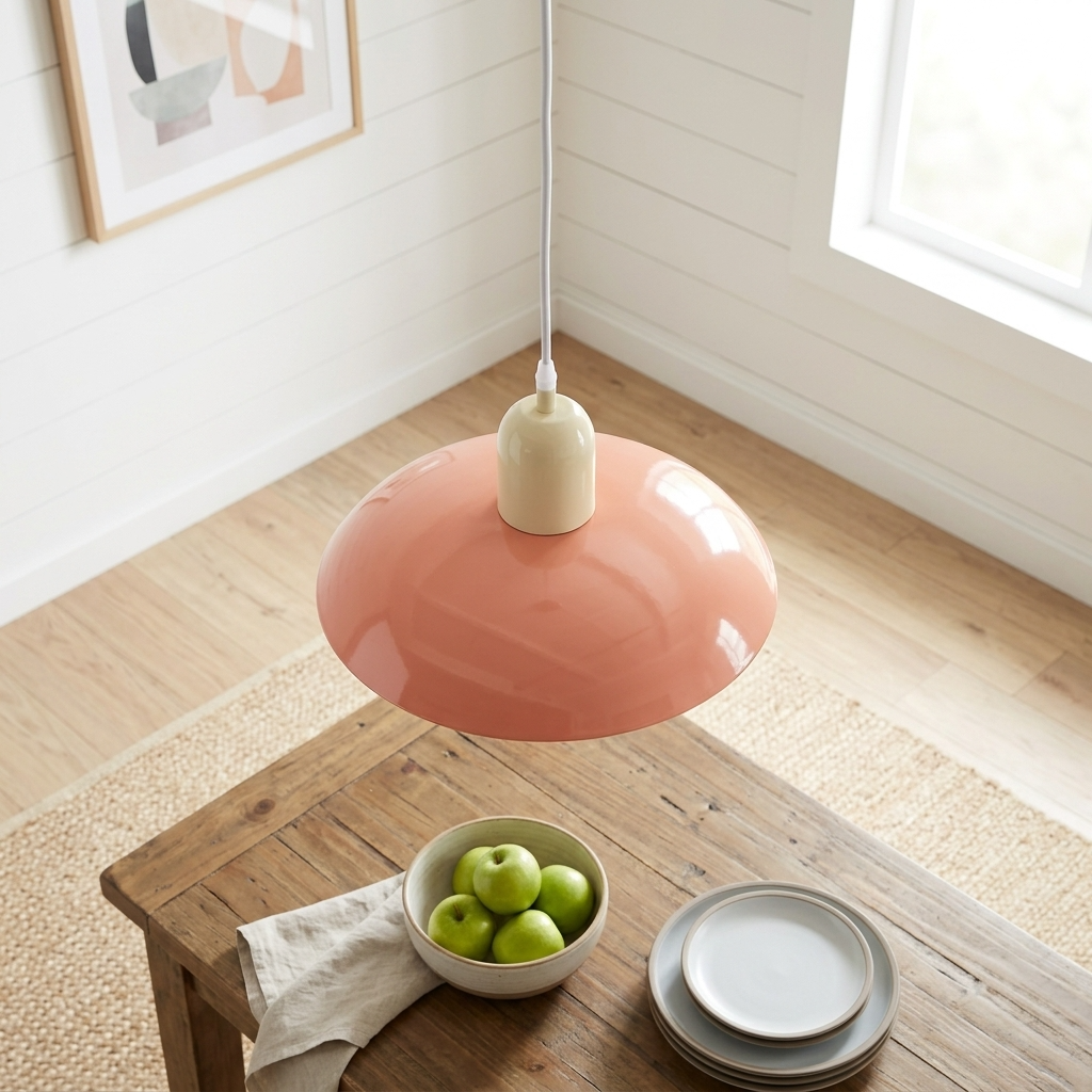 Scandinavian Pendant Light Macaron Metal over Table MacaronGlow