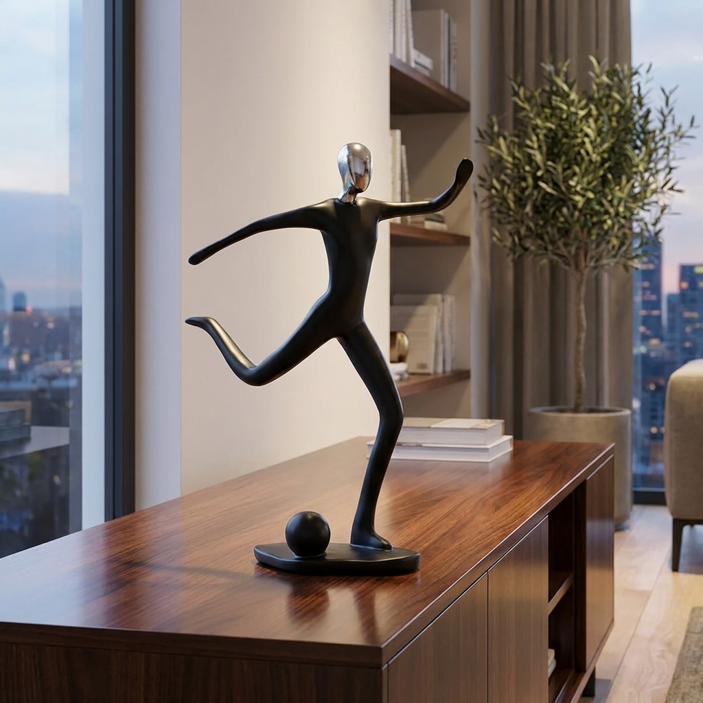 Artistic Sports Sculpture Collection | Handcrafted Resin Figurines for Elegant Home Decor