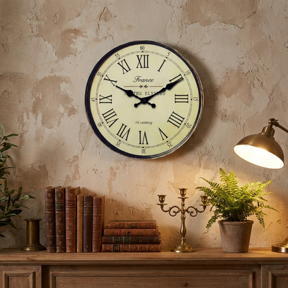 Elegant Wall Clock | Classic French Design with Silent Quartz Movement | Timeless Home Decor for Any Space
