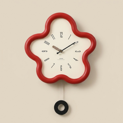 Floral Elegance | 3D Flower Pendulum Wall Clock with Silent Movement | Eco-Friendly Design for Tranquil Spaces
