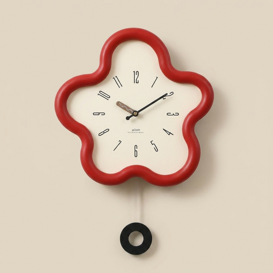 Floral Elegance | 3D Flower Pendulum Wall Clock with Silent Movement | Eco-Friendly Design for Tranquil Spaces