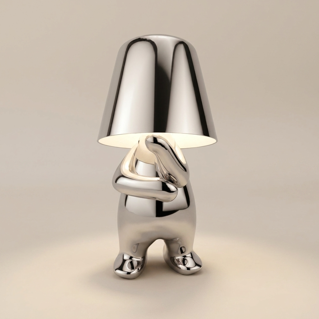 AuroraGlow | Elegant Dimmable Gold Character Figurine Table Lamp 23