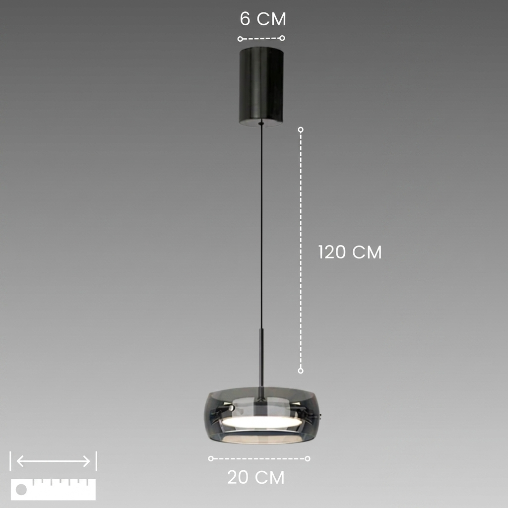 Lunara | Modern Elegant Glass Pendant Light Fixture for Dining Spaces