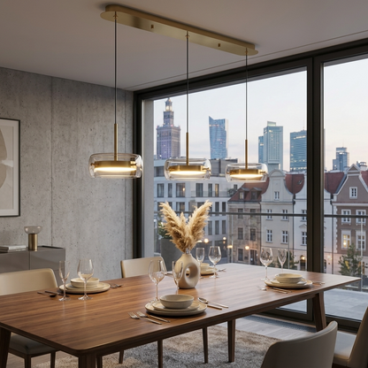 Lunara | Modern Elegant Glass Pendant Light Fixture for Dining Spaces