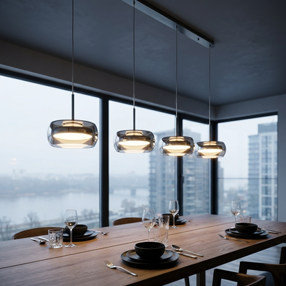 Lunara | Modern Elegant Glass Pendant Light Fixture for Dining Spaces