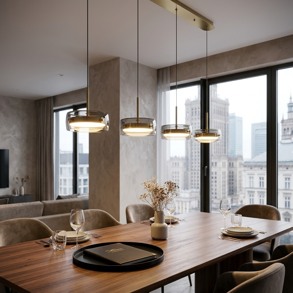Lunara | Modern Elegant Glass Pendant Light Fixture for Dining Spaces