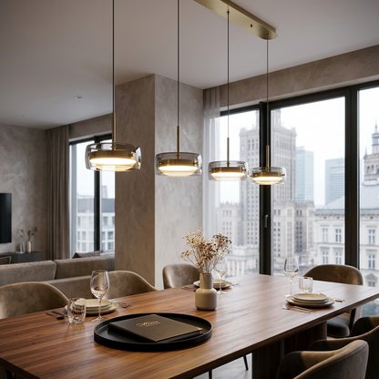 Lunara | Modern Elegant Glass Pendant Light Fixture for Dining Spaces